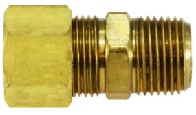 3/8" OD x 1/2" Brass Compression Tank Adapter Drilled Thru (No Stop) qt