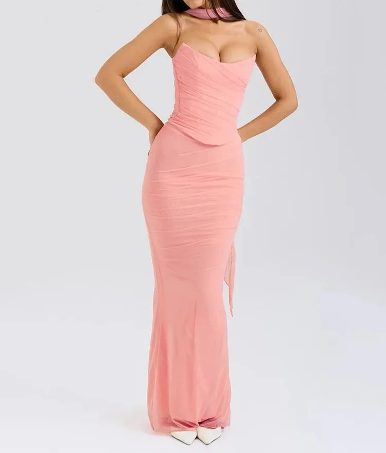 A&A Luxe Strapless Bodice and Maxi Skirt Set