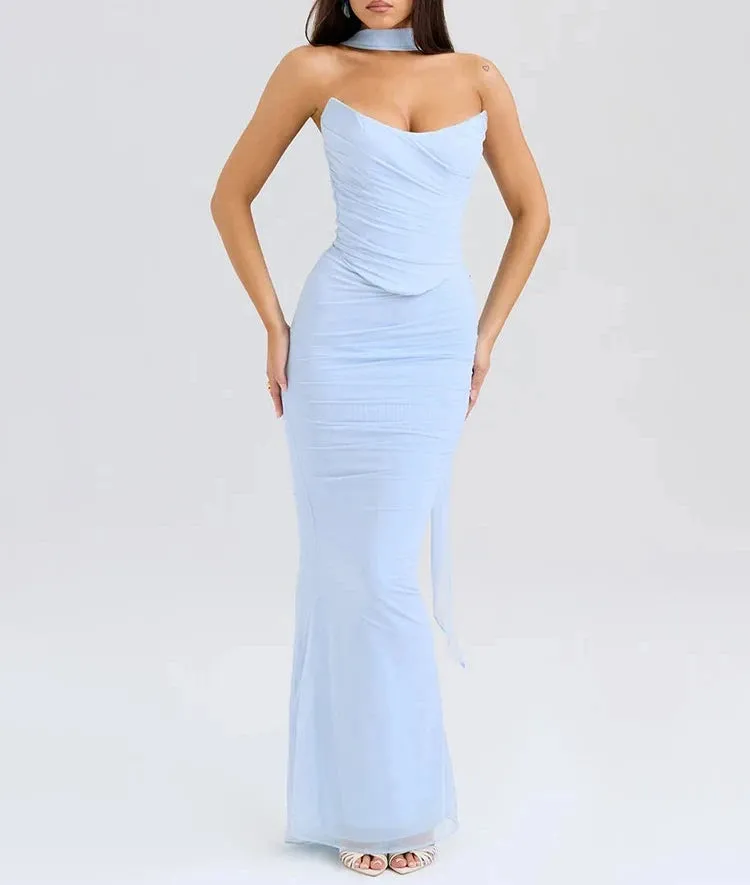 A&A Luxe Strapless Bodice and Maxi Skirt Set