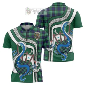 Abercrombie Tartan Zipper Polo Shirt with Epic Bagpipe Style