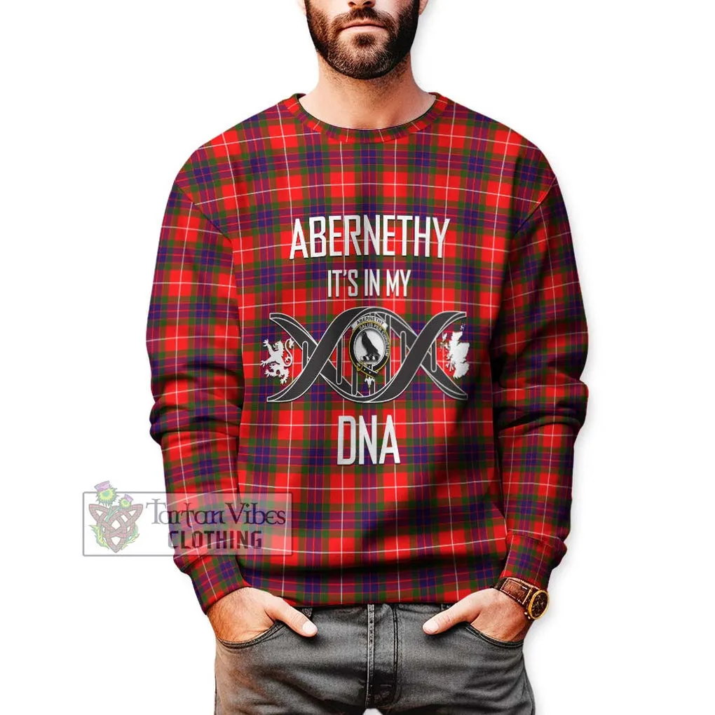 Abernethy Tartan Sweatshirt with Family Crest DNA In Me Style