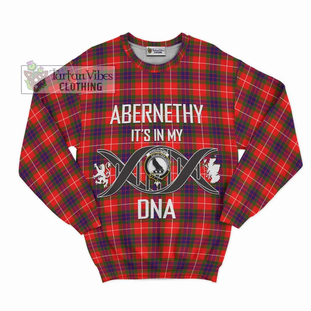 Abernethy Tartan Sweatshirt with Family Crest DNA In Me Style