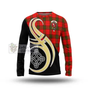 Adair Tartan Long Sleeve T-Shirt with Family Crest and Celtic Symbol Style