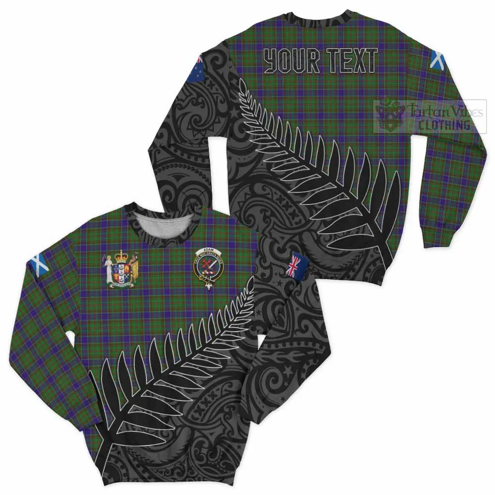 Adam Crest Tartan Sweatshirt with New Zealand Silver Fern Half Style