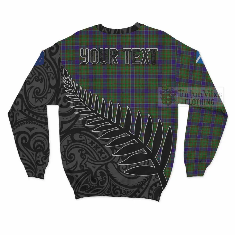 Adam Crest Tartan Sweatshirt with New Zealand Silver Fern Half Style