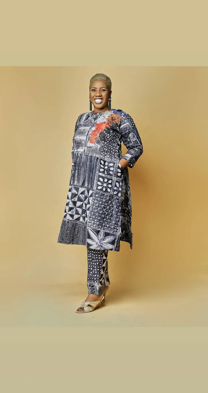 Adire kaftan set