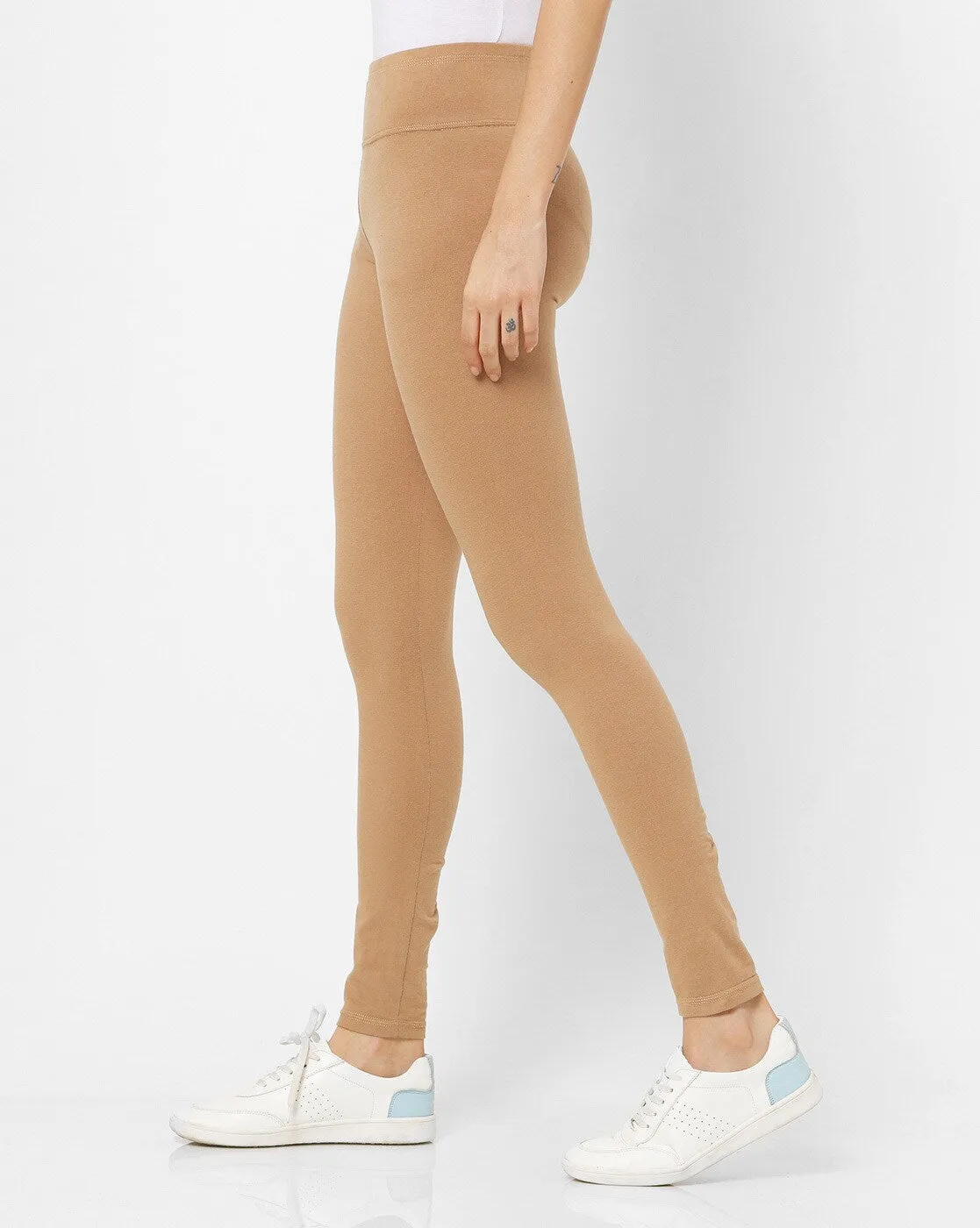 Adorna Active Leggings - Beige