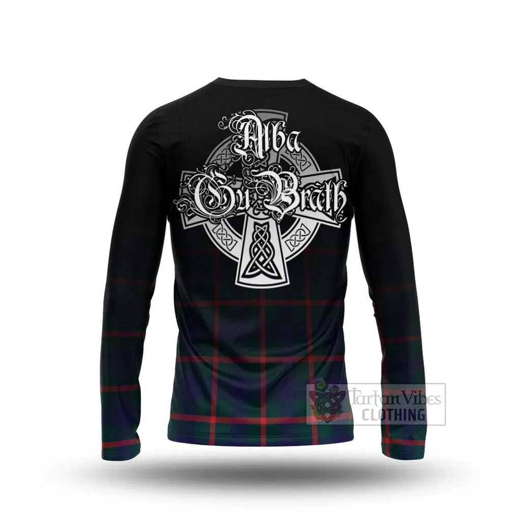 Agnew Tartan Long Sleeve T-Shirt Featuring Alba Gu Brath Family Crest Celtic Inspired