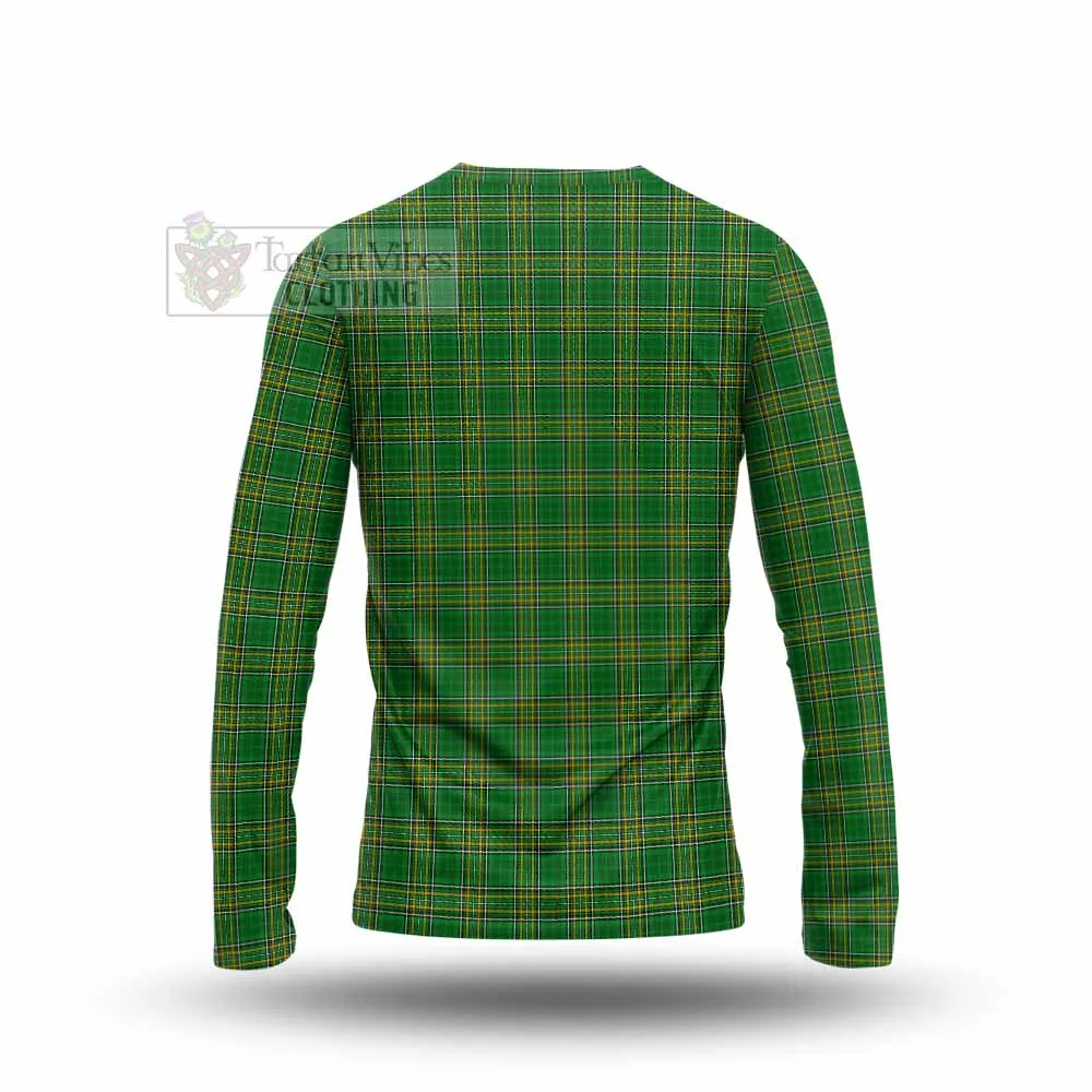 Aldworth Irish Clan Tartan Long Sleeve T-Shirt with Coat of Arms