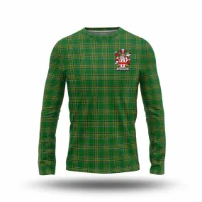 Aldworth Irish Clan Tartan Long Sleeve T-Shirt with Coat of Arms