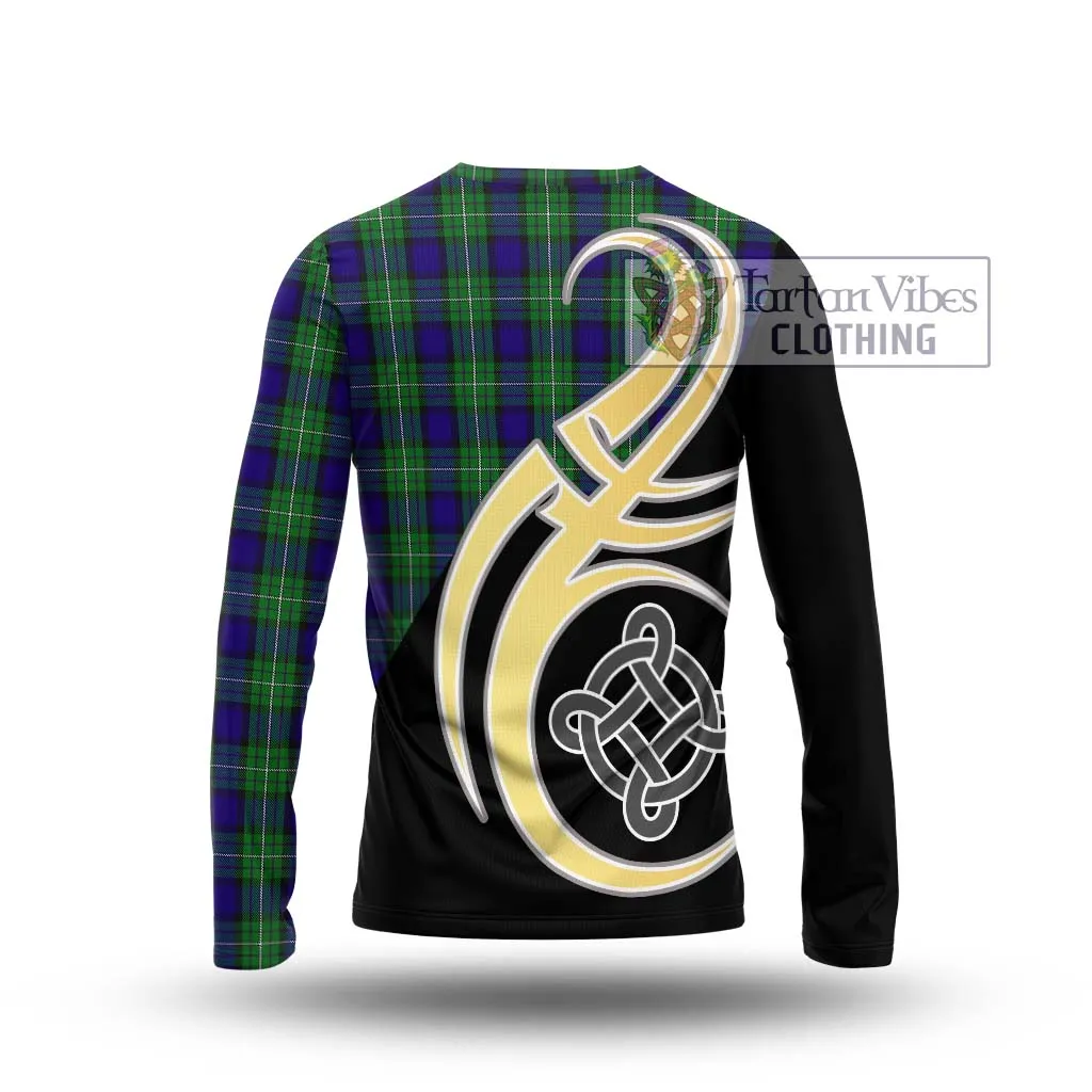 Alexander Tartan Long Sleeve T-Shirt with Family Crest and Celtic Symbol Style