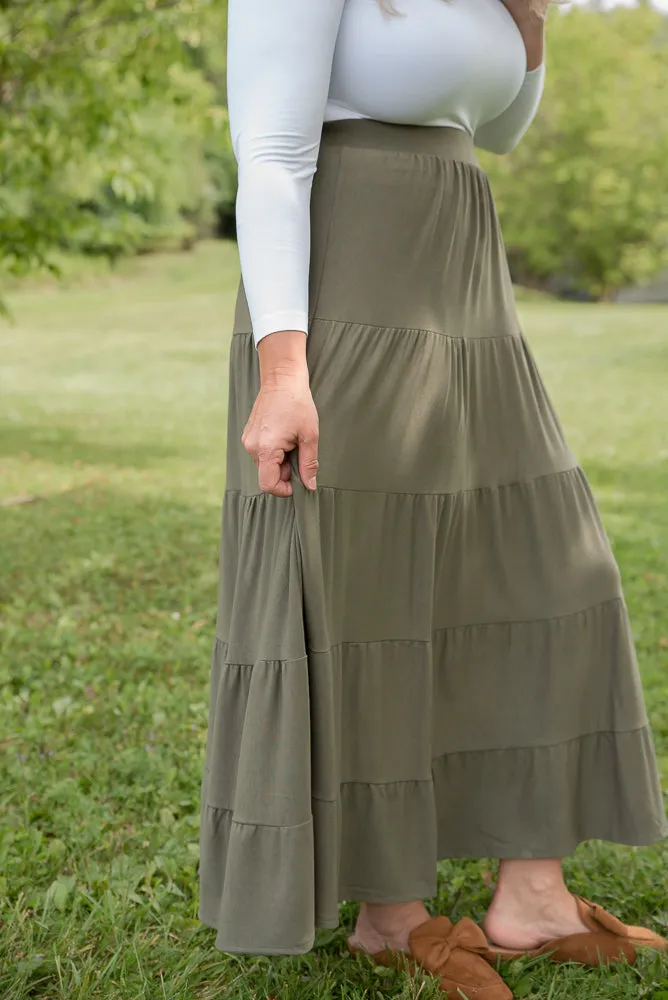 All Around Skirt in Olive [Online Exclusive]