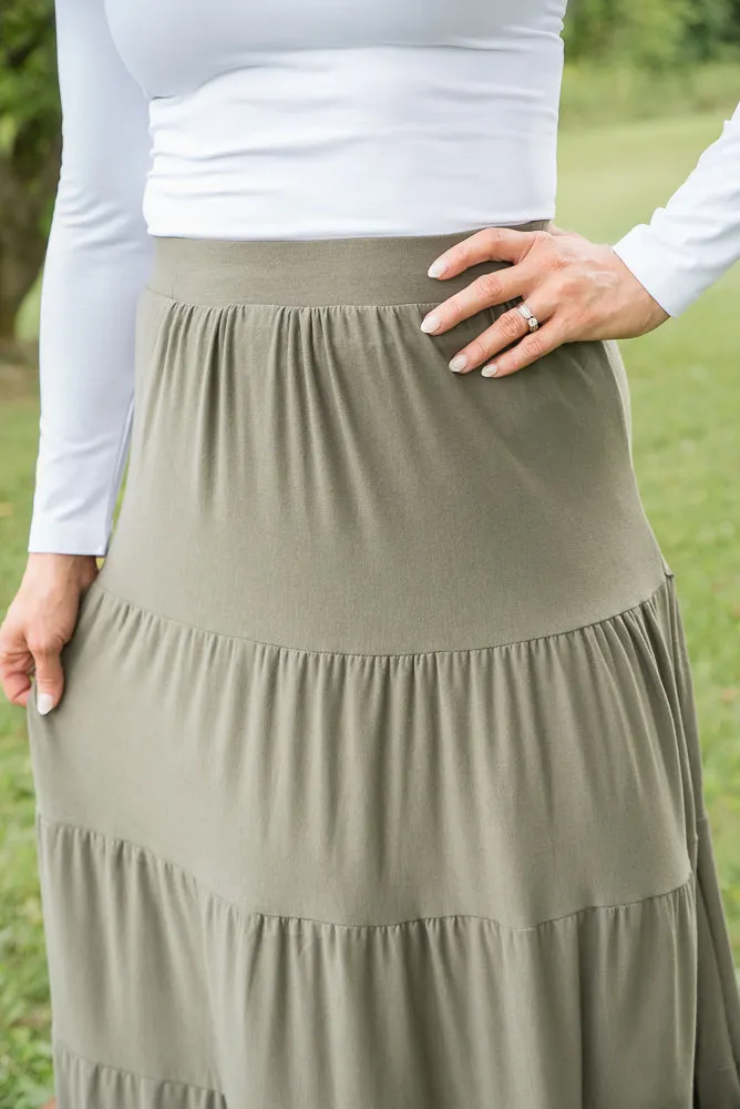 All Around Skirt in Olive [Online Exclusive]