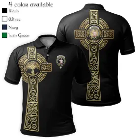 Allardice Clan Polo Shirt with Golden Celtic Tree Of Life