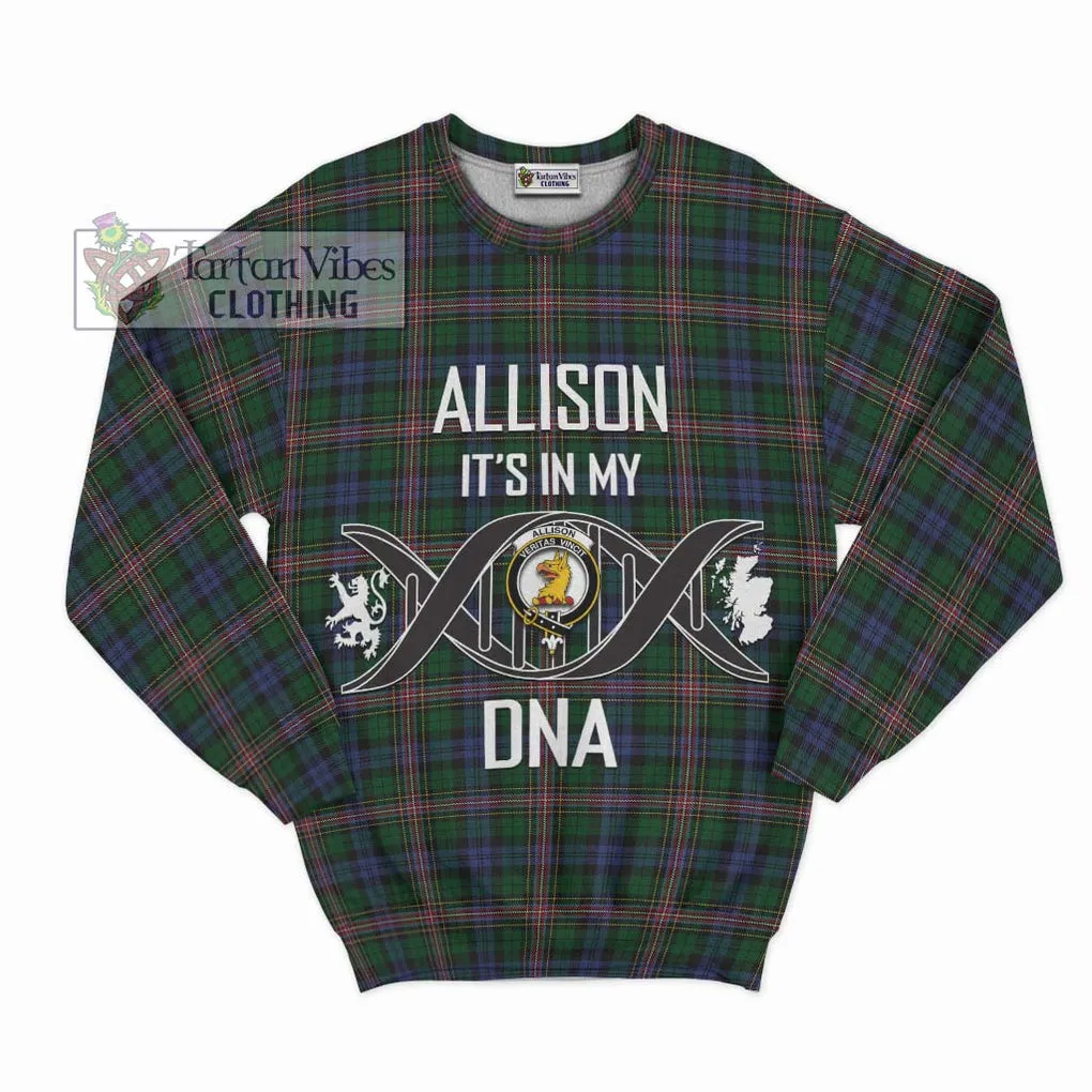 Allison Tartan Sweatshirt with Family Crest DNA In Me Style