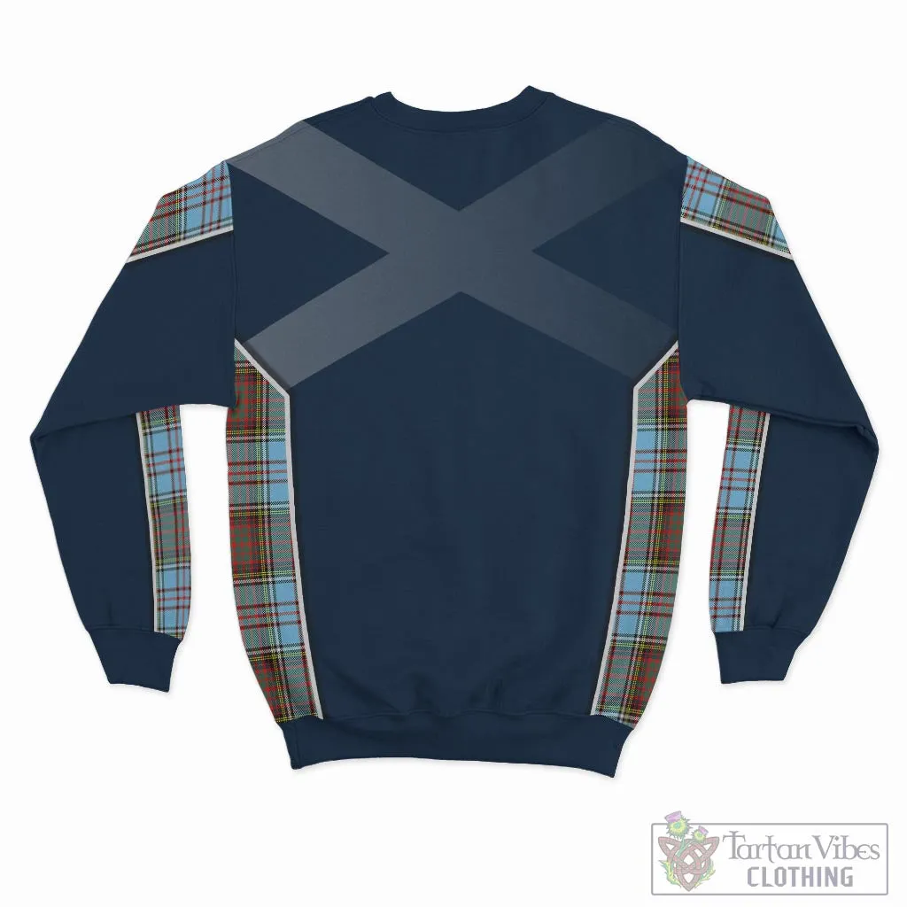 Anderson Ancient Tartan Sweatshirt with Family Crest and Scottish Thistle Vibes Sport Style