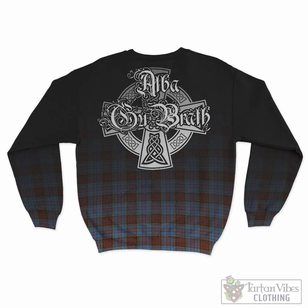 Anderson Modern Tartan Sweatshirt Featuring Alba Gu Brath Family Crest Celtic Inspired