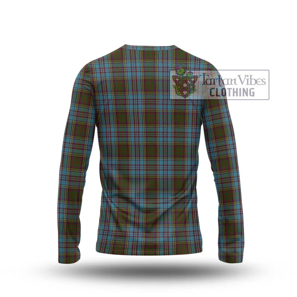 Anderson Tartan Long Sleeve T-Shirt with Family Crest DNA In Me Style