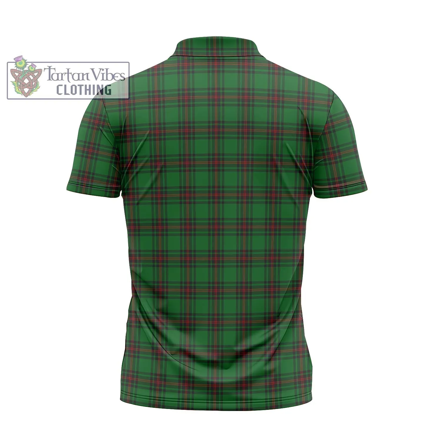 Anstruther Tartan Zipper Polo Shirt with Family Crest