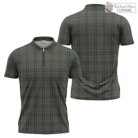 Antrim County Ireland Tartan Zipper Polo Shirt