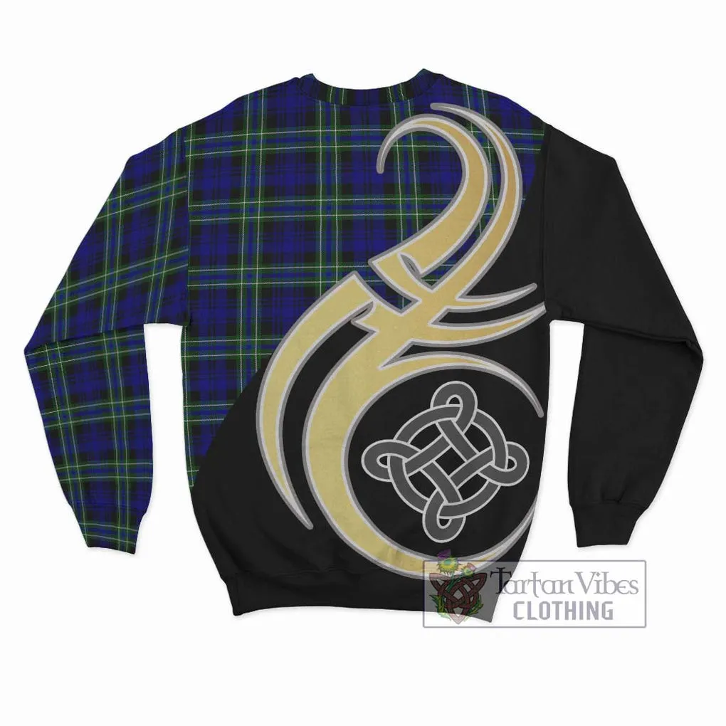 Arbuthnot Modern Tartan Sweatshirt with Family Crest and Celtic Symbol Style