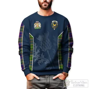 Arnott Tartan Sweatshirt with Family Crest and Scottish Thistle Vibes Sport Style