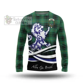 Arthur Ancient Tartan Long Sleeve T-Shirt with Alba Gu Brath Regal Lion Emblem