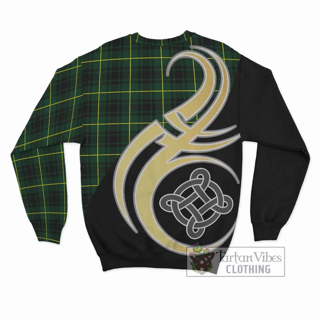 Arthur Modern Tartan Sweatshirt with Family Crest and Celtic Symbol Style