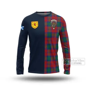 Auchinleck (Affleck) Tartan Long Sleeve T-Shirt Alba with Scottish Lion Royal Arm Half Style