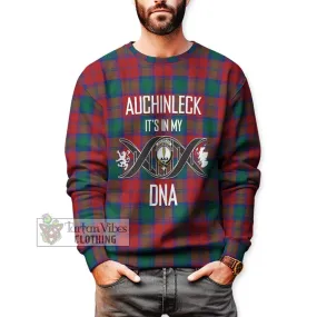 Auchinleck (Affleck) Tartan Sweatshirt with Family Crest DNA In Me Style