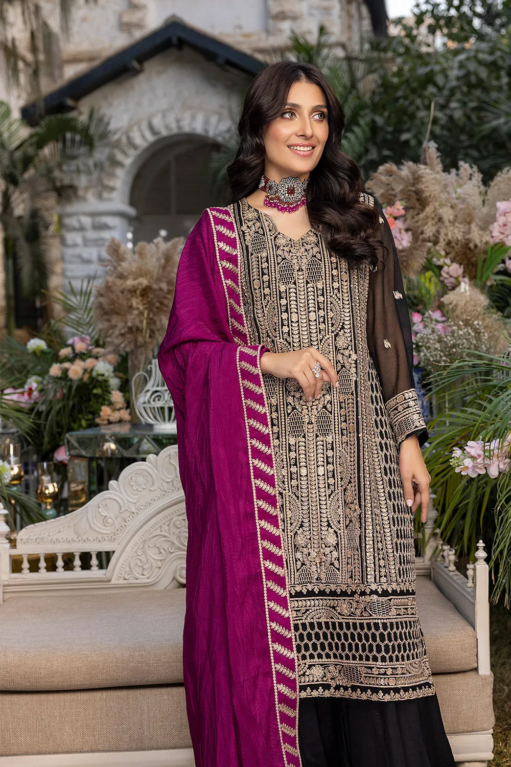 Azure Luxe Embroidered Festive Formal Collection – Radiant Ruby