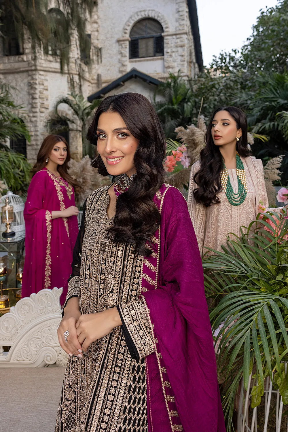 Azure Luxe Embroidered Festive Formal Collection – Radiant Ruby