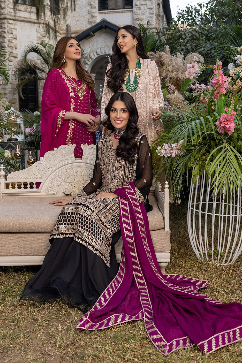 Azure Luxe Embroidered Festive Formal Collection – Radiant Ruby