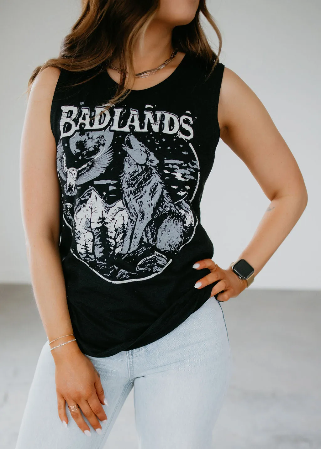 Badlands Wolf Muscle Tank