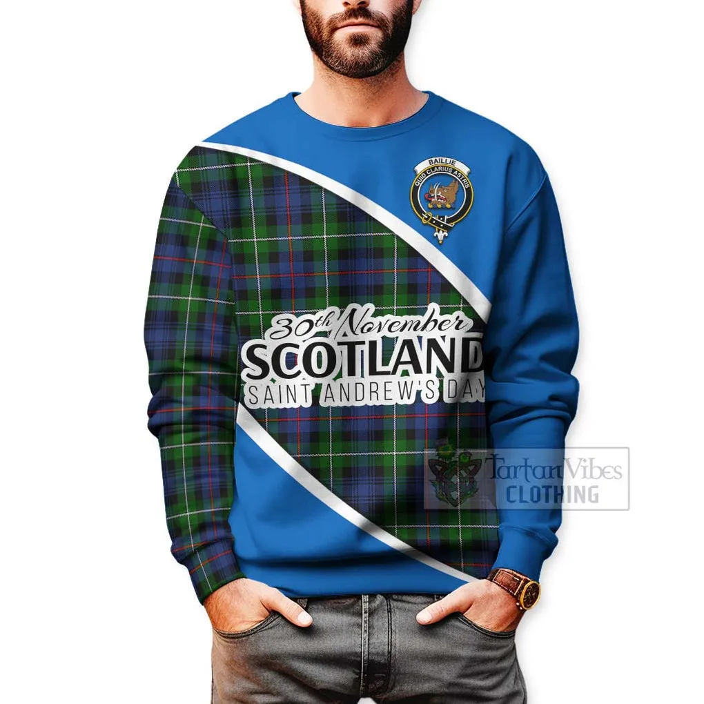 Baillie (Bailey) Family Crest Tartan Sweatshirt Celebrate Saint Andrew's Day in Style