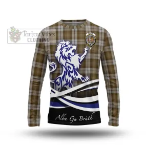 Baillie Dress Tartan Long Sleeve T-Shirt with Alba Gu Brath Regal Lion Emblem