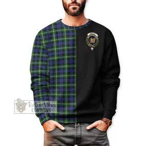 Baillie of Polkemmet Tartan Sweatshirt with Family Crest and Half Of Me Style