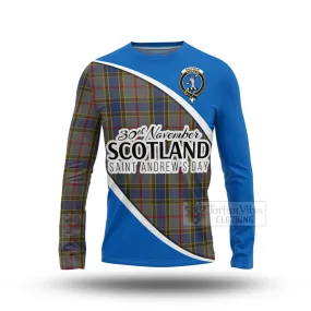 Balfour Family Crest Tartan Long Sleeve T-Shirt Celebrate Saint Andrew's Day in Style