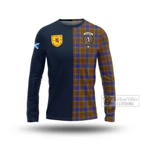 Balfour Tartan Long Sleeve T-Shirt Alba with Scottish Lion Royal Arm Half Style