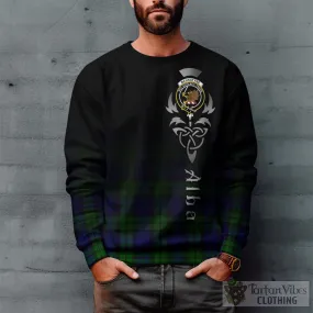 Bannatyne Tartan Sweatshirt Featuring Alba Gu Brath Family Crest Celtic Inspired