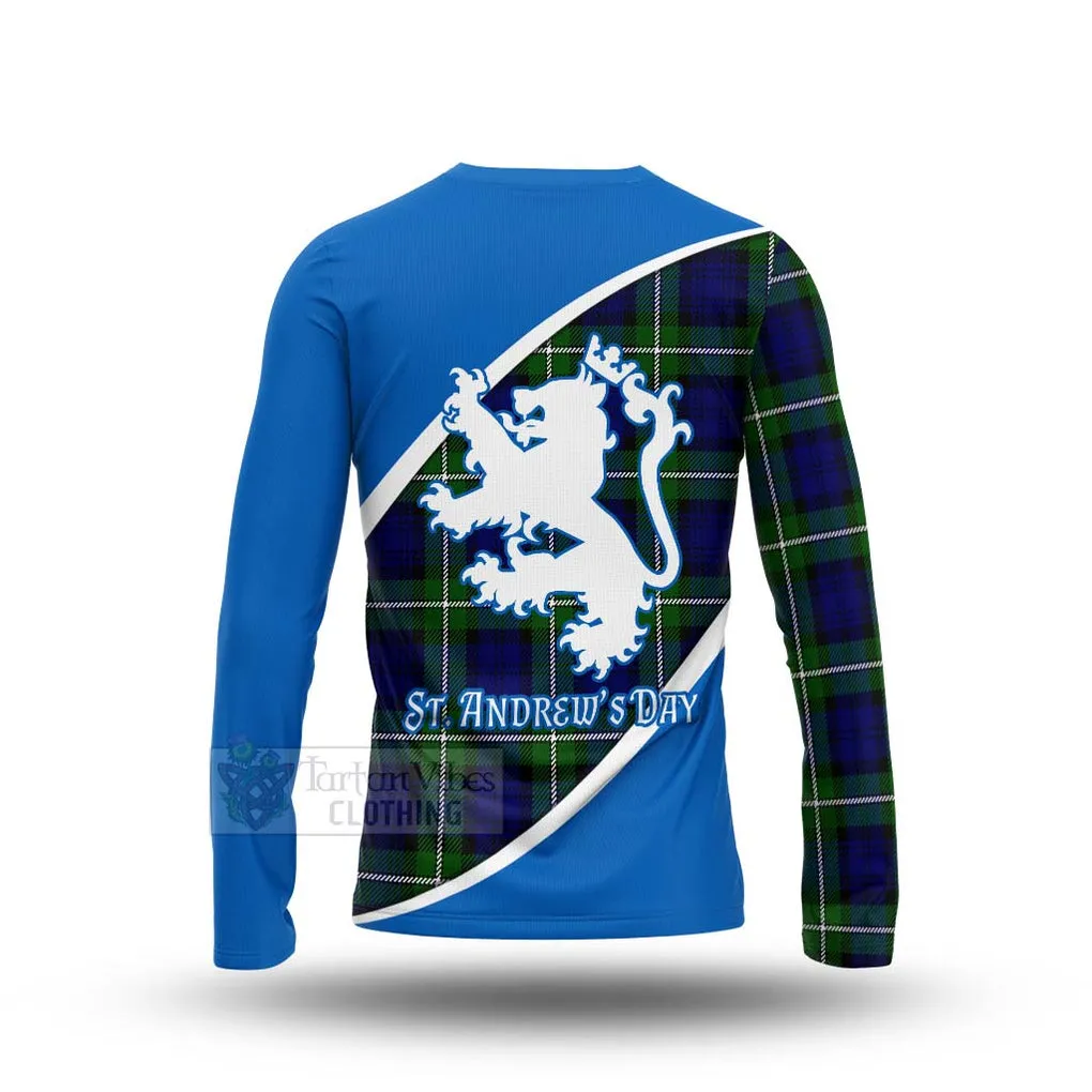 Bannerman Family Crest Tartan Long Sleeve T-Shirt Celebrate Saint Andrew's Day in Style