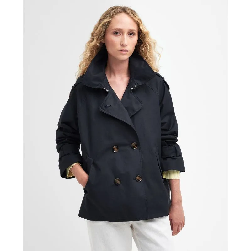 Barbour Annie Showerproof Ladies Jacket - Dark Navy/Primrose Hessian