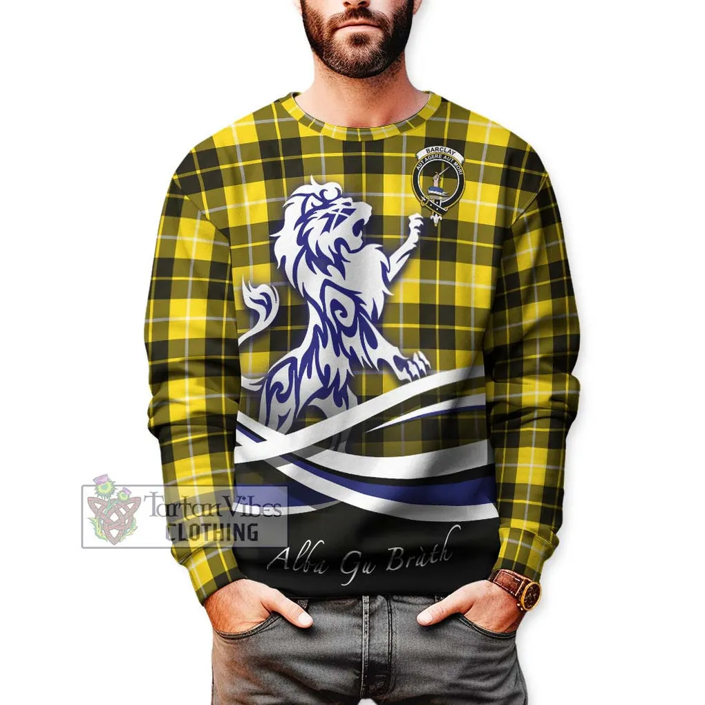 Barclay Dress Modern Tartan Sweatshirt with Alba Gu Brath Regal Lion Emblem