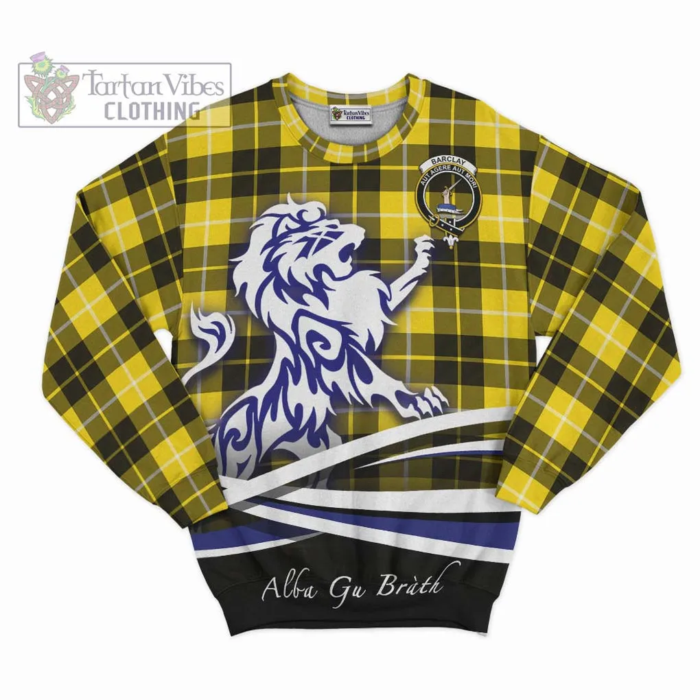 Barclay Dress Modern Tartan Sweatshirt with Alba Gu Brath Regal Lion Emblem