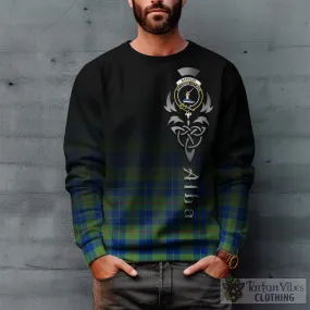 Barclay Hunting Ancient Tartan Sweatshirt Featuring Alba Gu Brath Family Crest Celtic Inspired