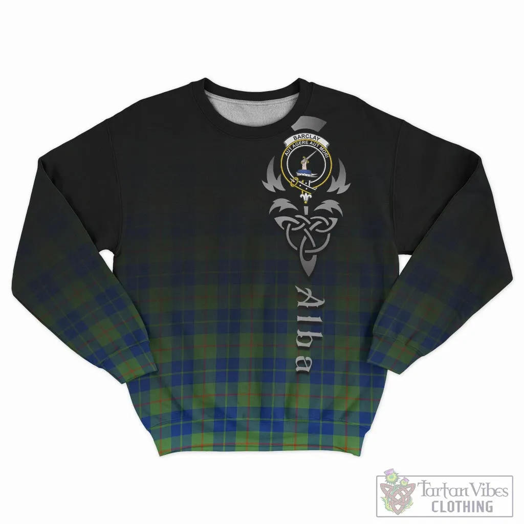 Barclay Hunting Ancient Tartan Sweatshirt Featuring Alba Gu Brath Family Crest Celtic Inspired