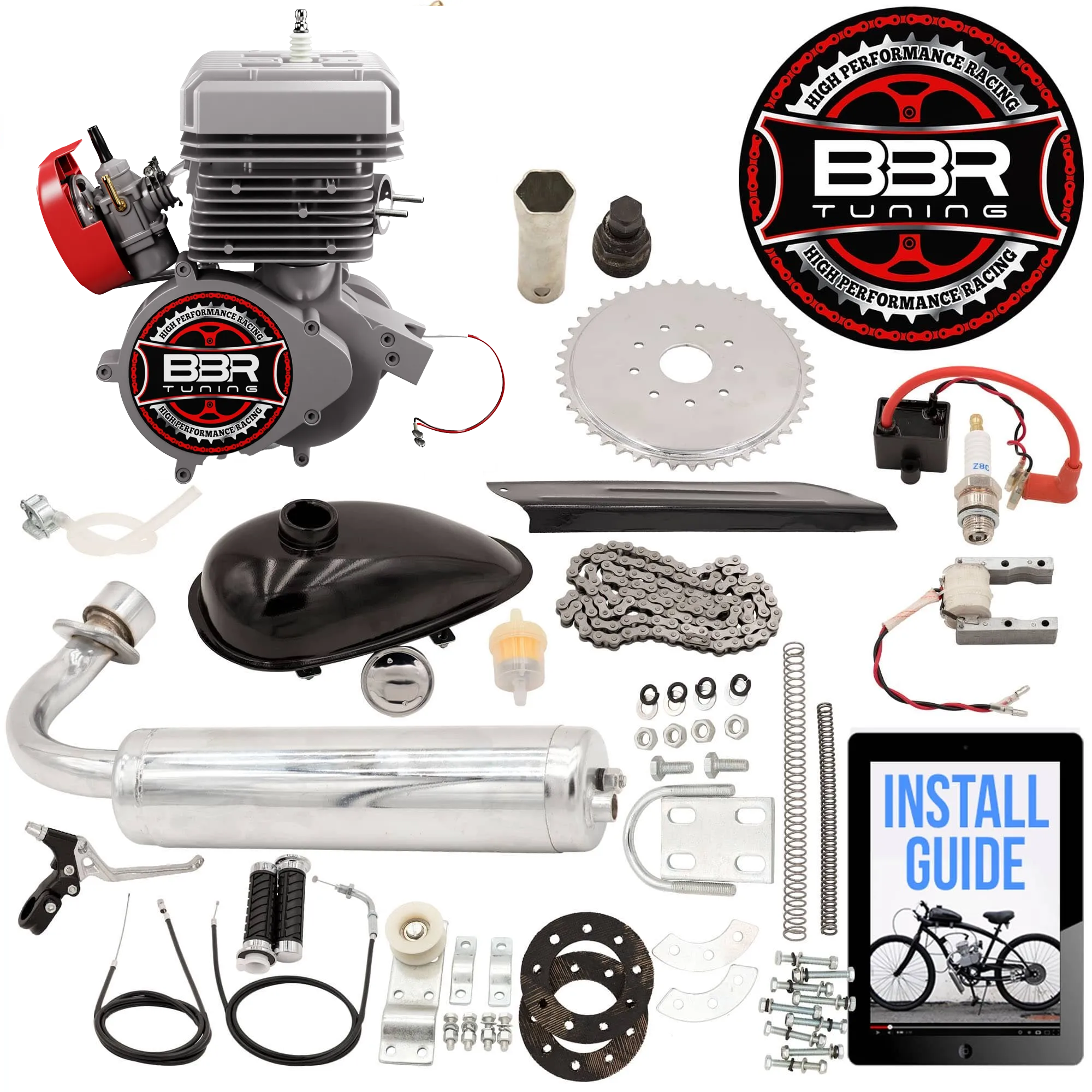 BBR Tuning V2 80/100cc 2-Stroke Motorized Bicycle Kit