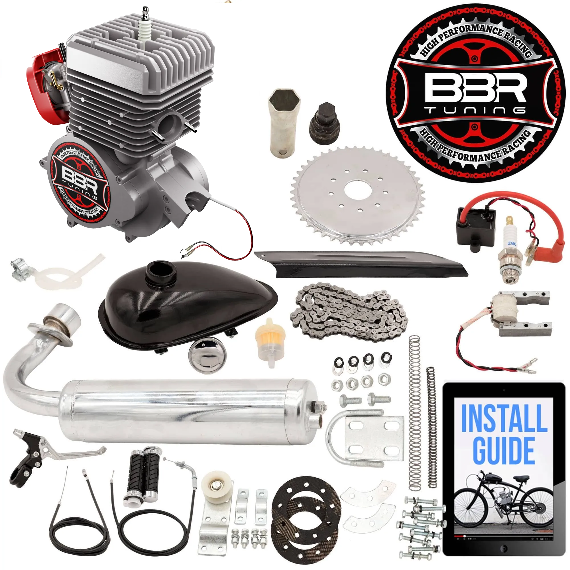 BBR Tuning V2 80/100cc 2-Stroke Motorized Bicycle Kit