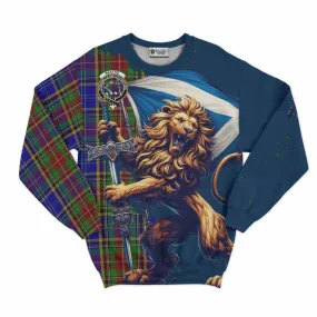 Beattie (Beatty) Tartan Family Crest Sweatshirt with Scottish Majestic Lion