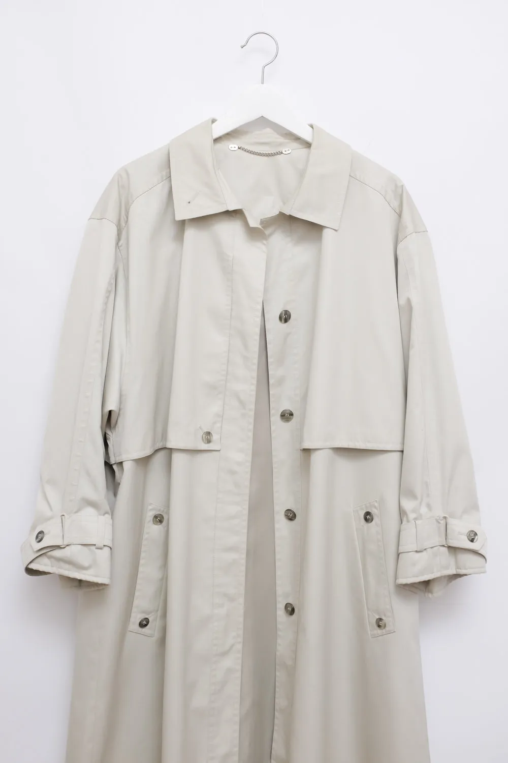 BEIGE VINTAGE BELTED TRENCH COAT